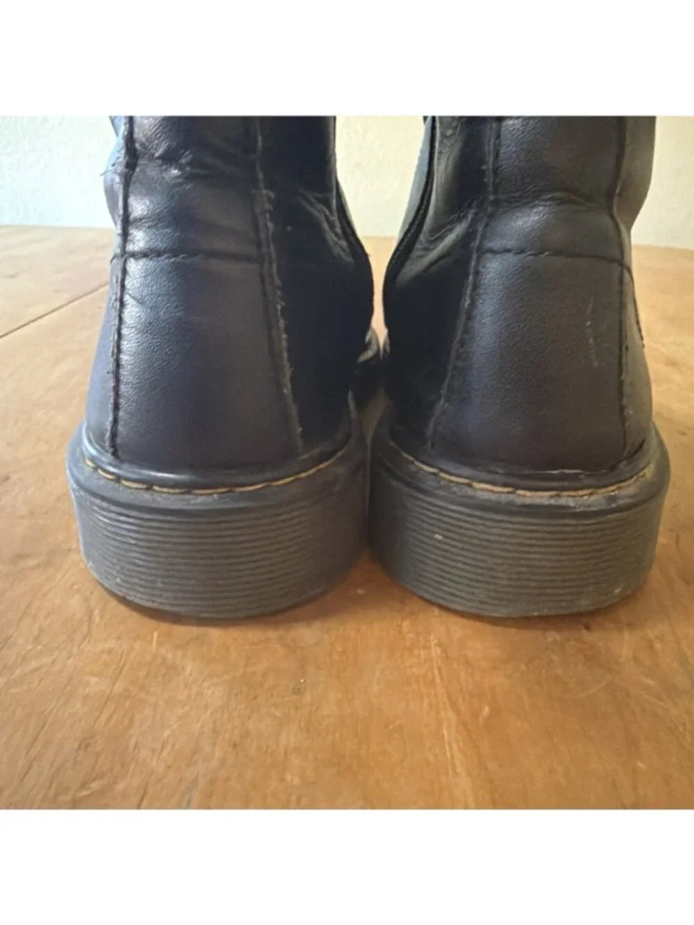 Dr. Martens W Sz 7 1460 W Original Smooth Leather Lace Up Black Combat Boots Zip